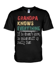 Grandpa Knows Everything - Christmas Grandpa Gift V-Neck T-Shirt thumbnail