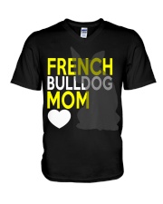 French Bulldog Mom Shirt V-Neck T-Shirt thumbnail