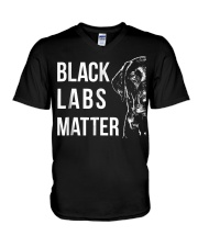 Labrador T-Shirt Black Labs Matter V-Neck T-Shirt thumbnail