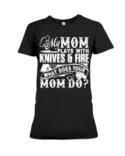 Chef Sweatshirt - Chef Mom Hooded Sweatshirt Premium Fit Ladies Tee thumbnail