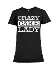 Crazy Cake Lady - Funny Pastry C Premium Fit Ladies Tee thumbnail