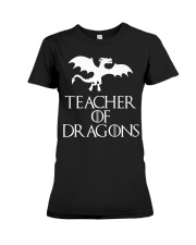 Teacher Of Dragons T-Shirt Halloween Funny Co Premium Fit Ladies Tee thumbnail