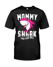 Mommy Shark T Shirt Mother Grandma Hallo Classic T-Shirt front