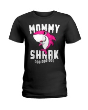 Mommy Shark T Shirt Mother Grandma Hallo Ladies T-Shirt thumbnail