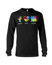 Peace Love Autism Awareness Long Sleeve Long Sleeve Tee thumbnail