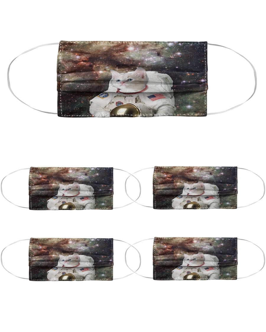 Catstronaut in Space Cloth Face Mask - 5 Pack