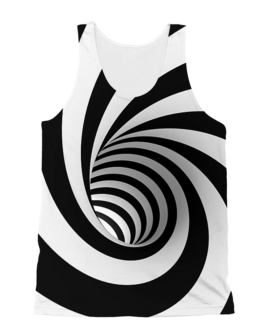 Hypnotic Spiral Wormhole All-Over Shirt All-over Unisex Tank