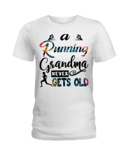 Running grandma 02 Ladies T-Shirt front