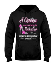 A Queen was born in-November Hooded Sweatshirt thumbnail