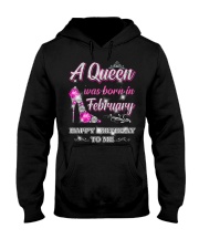 A Queen was born in-February Hooded Sweatshirt thumbnail