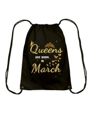 Queen are born in March yellow-T3 Drawstring Bag thumbnail