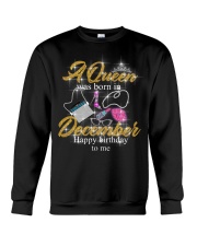 a queen was born in December 1-black-12 Crewneck Sweatshirt thumbnail