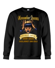 Queens are made out of brow sugar- November-Hooded Crewneck Sweatshirt thumbnail