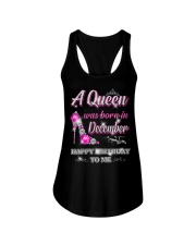 A Queen was born in-December-shirt Ladies Flowy Tank thumbnail