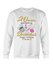 a queen was born in December 1-white-12 Crewneck Sweatshirt thumbnail