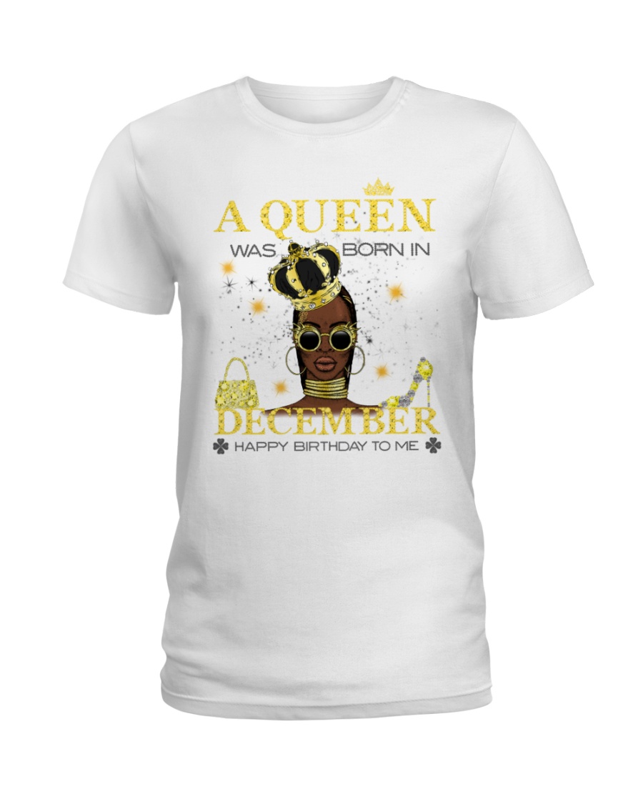 a queen was born in December 5-white-12 Ladies T-Shirt