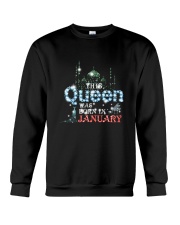 This Queen was born in 3 - January Crewneck Sweatshirt thumbnail