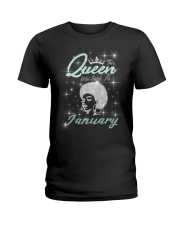 This Queen was born in - January Ladies T-Shirt front