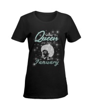 This Queen was born in - January Ladies T-Shirt women-premium-crewneck-shirt-front
