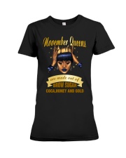 Queens are made out of brow sugar- November Premium Fit Ladies Tee thumbnail