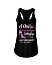 A Queen was born in-January Ladies Flowy Tank thumbnail