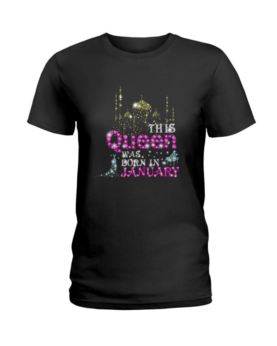 This Queen was born in 2 - January Ladies T-Shirt