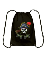 Halloween Pirate Skeleton Video Gamer Drawstring Bag tile