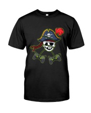 Halloween Pirate Skeleton Video Gamer Classic T-Shirt front