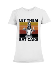 Skeleton Skull Let Them Eat Cake Premium Fit Ladies Tee tile