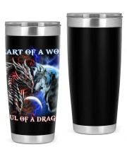 Heart Of A Wolf Soul Of A Dragon 20oz Tumbler tile