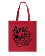 Skull Roses Flowers Butterfly Grin Death Love Tote Bag tile