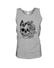 Skull Roses Flowers Butterfly Grin Death Love Unisex Tank tile