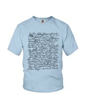 Declaration of Independence Signatures Youth T-Shirt tile