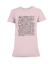 Declaration of Independence Signatures Premium Fit Ladies Tee tile