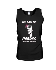 We Can Be Heroes Just For One Day Unisex Tank tile