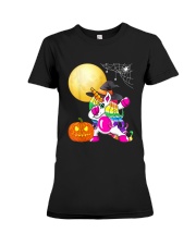Halloween Pumpkin Unicorn Costume Premium Fit Ladies Tee tile