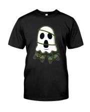 Halloween Ghost Video Gamer Controllers Classic T-Shirt front