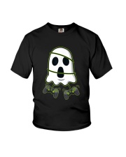 Halloween Ghost Video Gamer Controllers Youth T-Shirt tile
