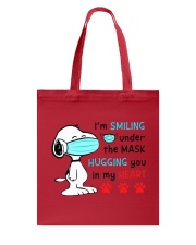 Mask Smiling Under The Hugging You In My Heart Tote Bag tile