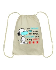 Mask Smiling Under The Hugging You In My Heart Drawstring Bag tile