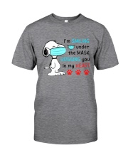 Mask Smiling Under The Hugging You In My Heart Classic T-Shirt tile