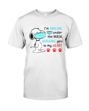 Mask Smiling Under The Hugging You In My Heart Classic T-Shirt front