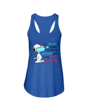 Mask Smiling Under The Hugging You In My Heart Ladies Flowy Tank tile
