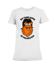 Bad Things Happen In Philadelphia Flyers Fanimalz Premium Fit Ladies Tee tile