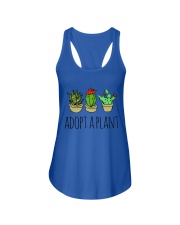 Cactus Adopt A Plan Funny Succulent Indoor Garden Ladies Flowy Tank tile