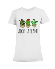 Cactus Adopt A Plan Funny Succulent Indoor Garden Premium Fit Ladies Tee tile
