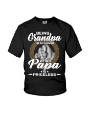 Being Grandpa Is An Honor Being PaPa is Priceless Youth T-Shirt tile