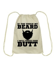 If You Touch My Beard Drawstring Bag tile