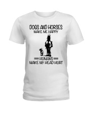 Dogs And Horses Ladies T-Shirt tile
