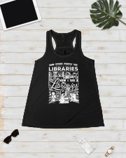 How Reading Addicts see Libraries Ladies Flowy Tank lifestyle-bellaflowy-tank-front-5